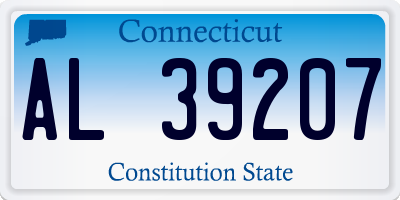 CT license plate AL39207