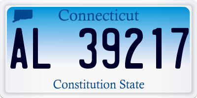 CT license plate AL39217