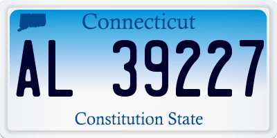 CT license plate AL39227
