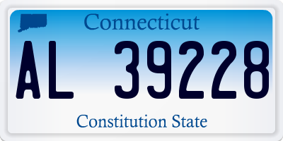 CT license plate AL39228