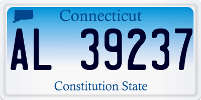 CT license plate AL39237