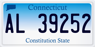 CT license plate AL39252
