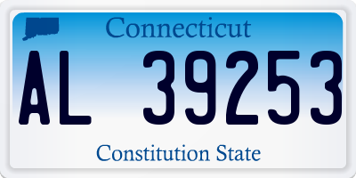 CT license plate AL39253