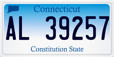 CT license plate AL39257