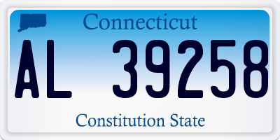 CT license plate AL39258