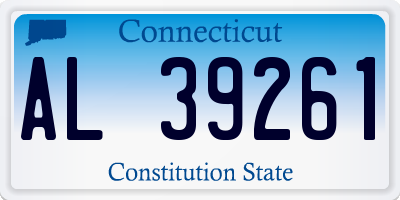 CT license plate AL39261