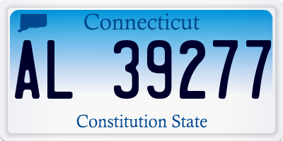 CT license plate AL39277