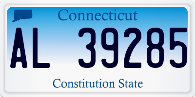 CT license plate AL39285