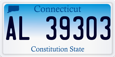 CT license plate AL39303