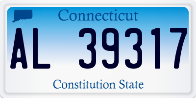 CT license plate AL39317