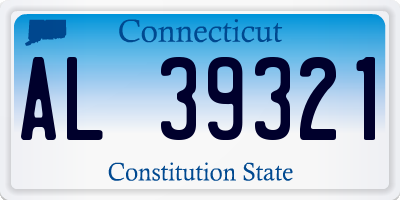 CT license plate AL39321