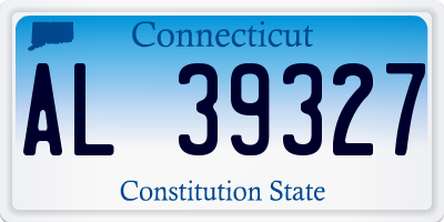 CT license plate AL39327