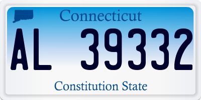 CT license plate AL39332