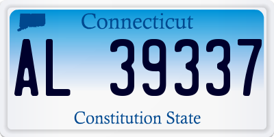 CT license plate AL39337