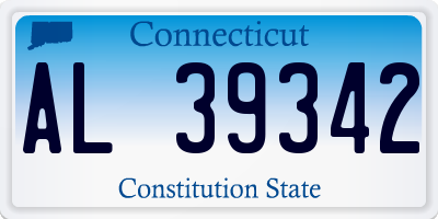 CT license plate AL39342