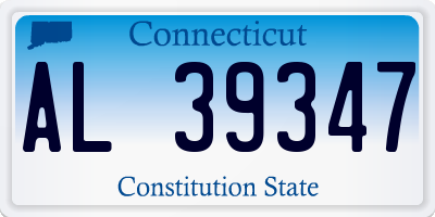 CT license plate AL39347