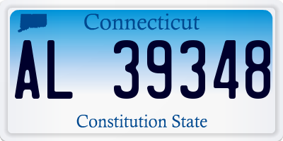 CT license plate AL39348