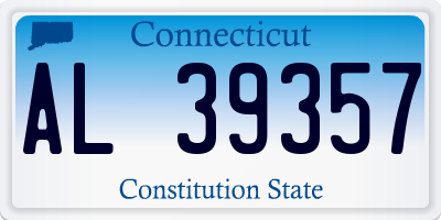 CT license plate AL39357