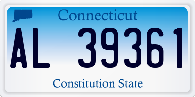 CT license plate AL39361