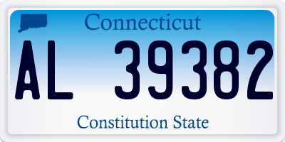 CT license plate AL39382