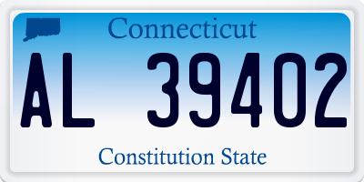 CT license plate AL39402