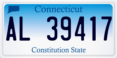 CT license plate AL39417