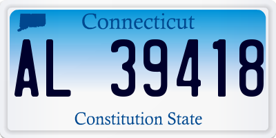 CT license plate AL39418