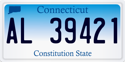 CT license plate AL39421