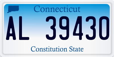 CT license plate AL39430
