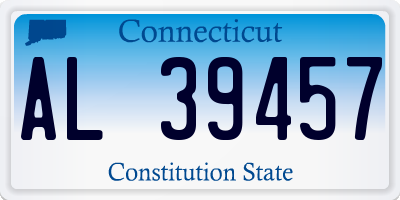 CT license plate AL39457