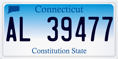 CT license plate AL39477