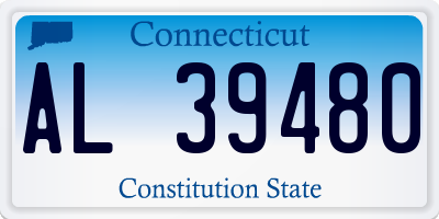 CT license plate AL39480