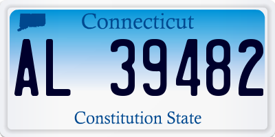 CT license plate AL39482