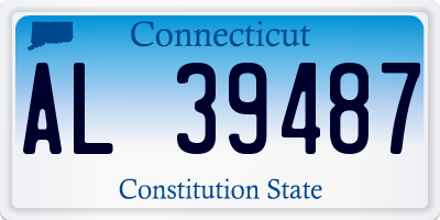 CT license plate AL39487
