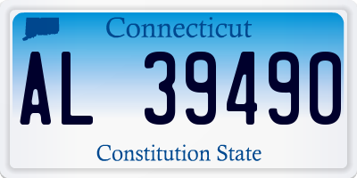 CT license plate AL39490