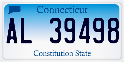 CT license plate AL39498