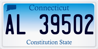 CT license plate AL39502