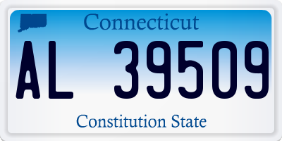 CT license plate AL39509
