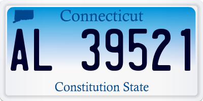 CT license plate AL39521