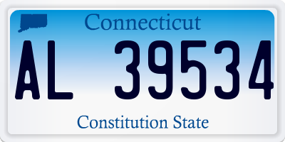 CT license plate AL39534