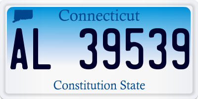 CT license plate AL39539