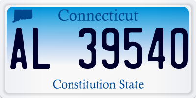 CT license plate AL39540