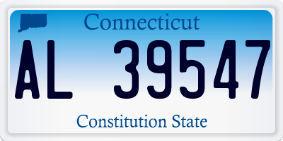 CT license plate AL39547