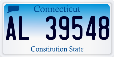 CT license plate AL39548