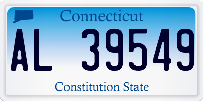 CT license plate AL39549