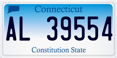 CT license plate AL39554
