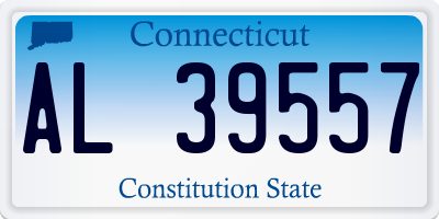 CT license plate AL39557