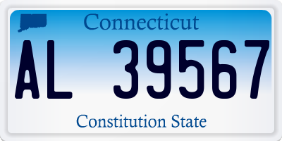 CT license plate AL39567