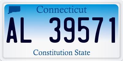 CT license plate AL39571