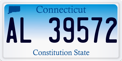 CT license plate AL39572